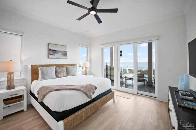 a view of ocean and beach