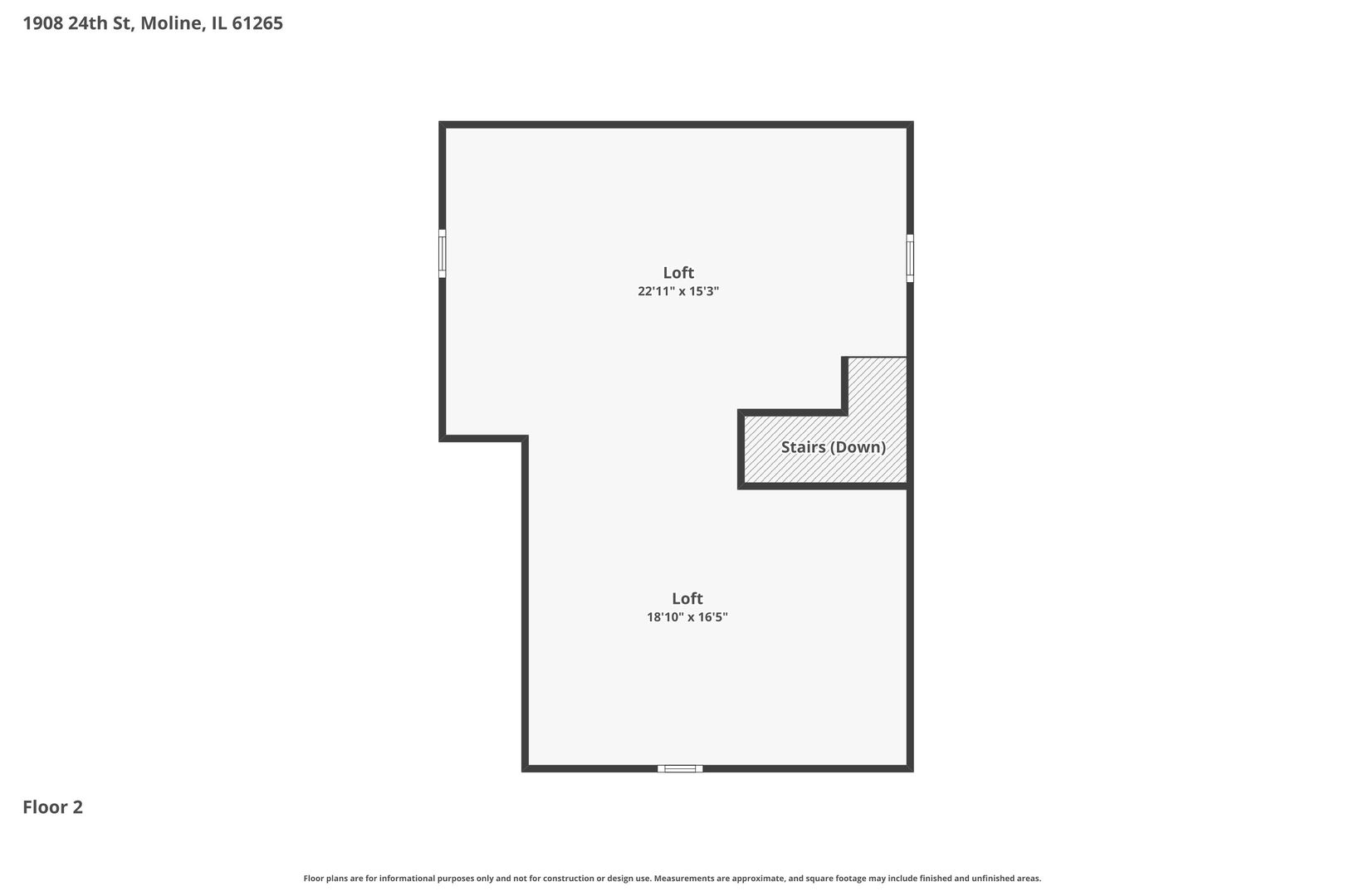 1908 24th Street Moline, IL 61265 - Photo 30 of 32 a picture of a floor plan