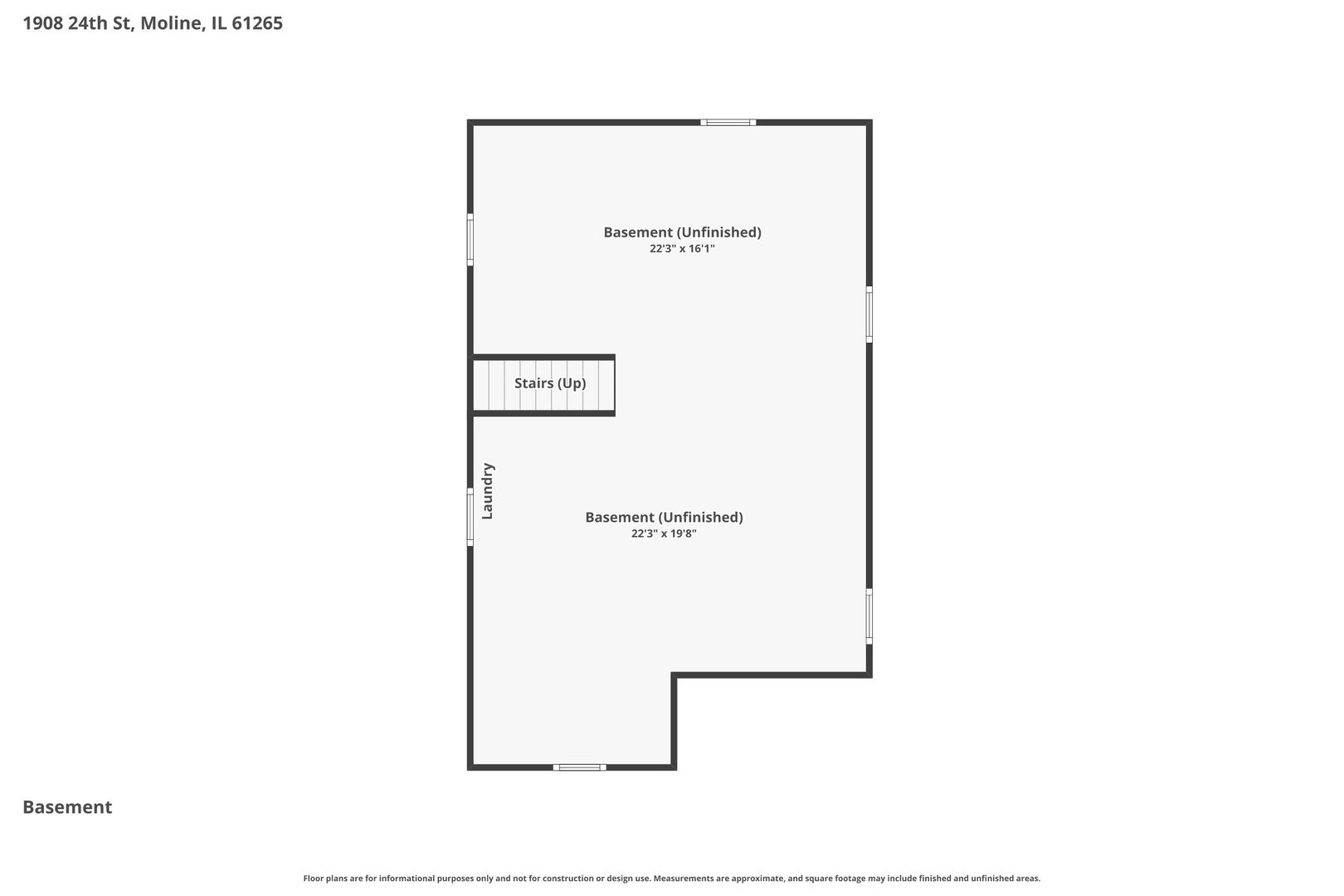 1908 24th Street Moline, IL 61265 - Photo 31 of 32 a picture of a floor plan