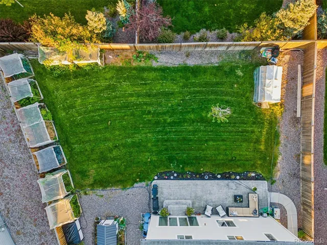 an aerial view of multiple house