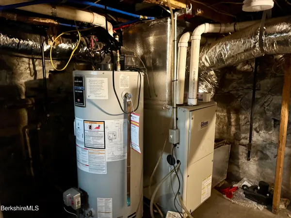a close view of water heater room
