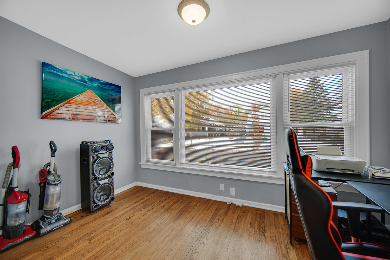 1635 Linden Road Homewood, IL 60430 - Photo 12 of 20 a view of a room with gym equipment and a large window