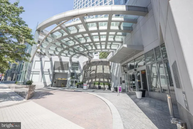 a view of a lake with a city