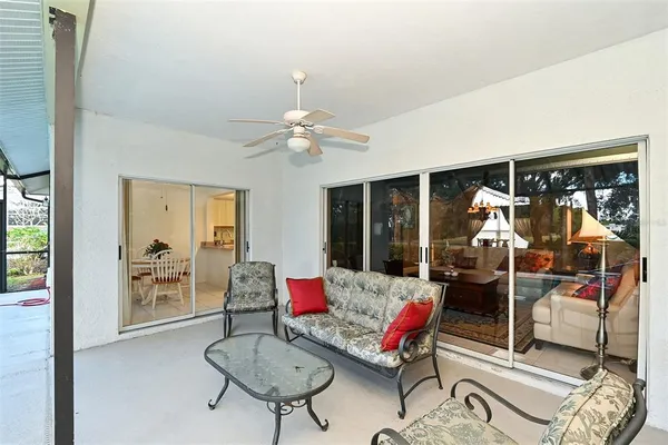 a view of a golf course with a lake