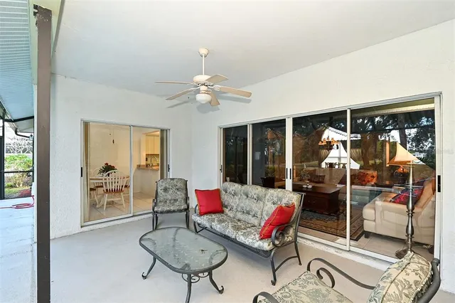 a view of a golf course with a lake