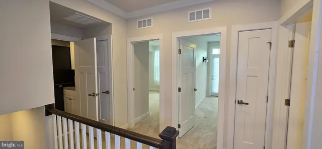 a view of a hallway with a elevator