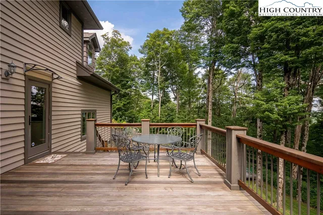 a view of a patio with a table