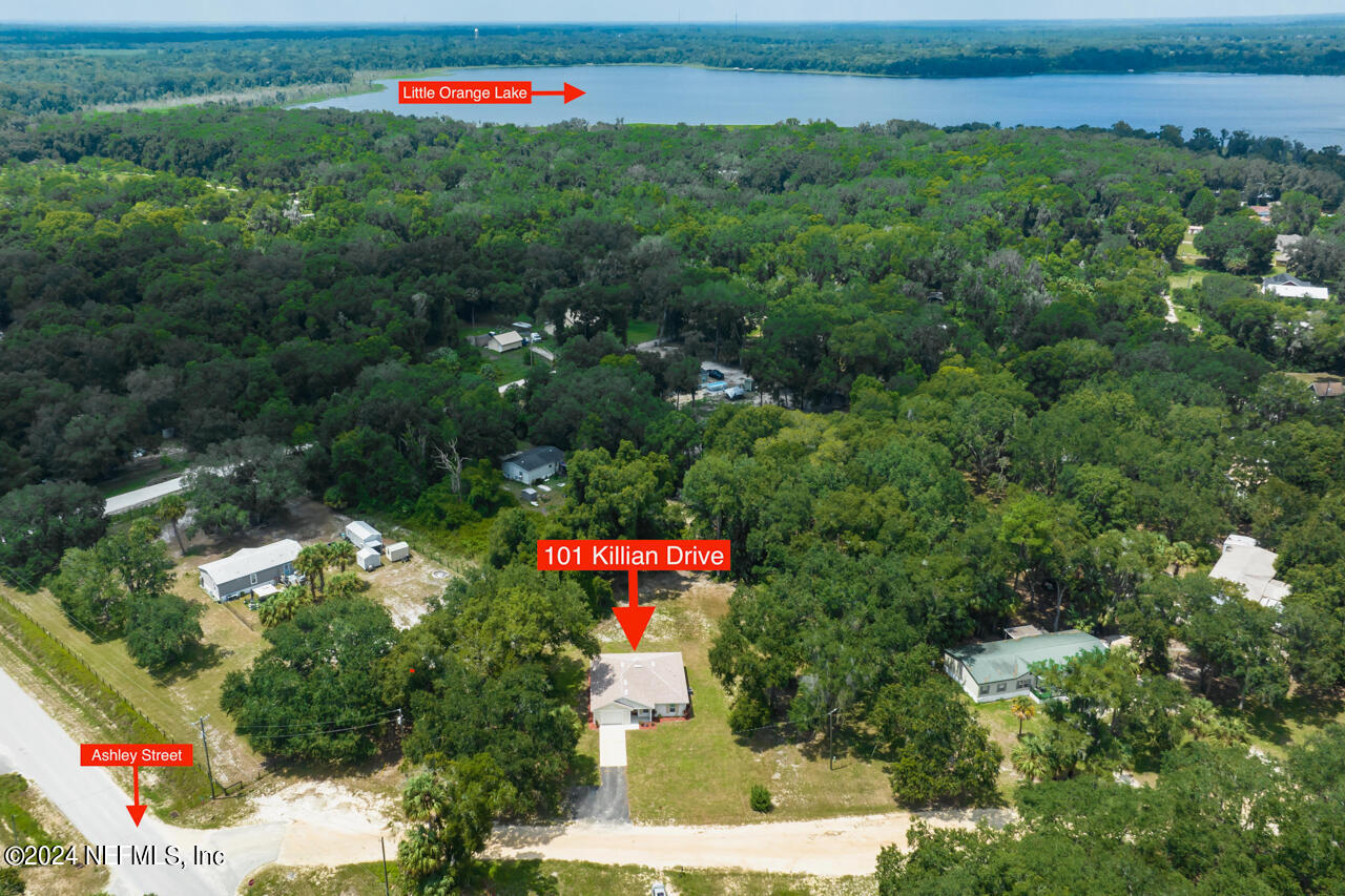 101 Killian Drive Hawthorne, FL 32640 - Photo 30 of 34 AERIAL LAKE VIEW