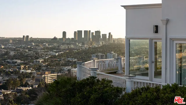 a view of a city with tall buildings