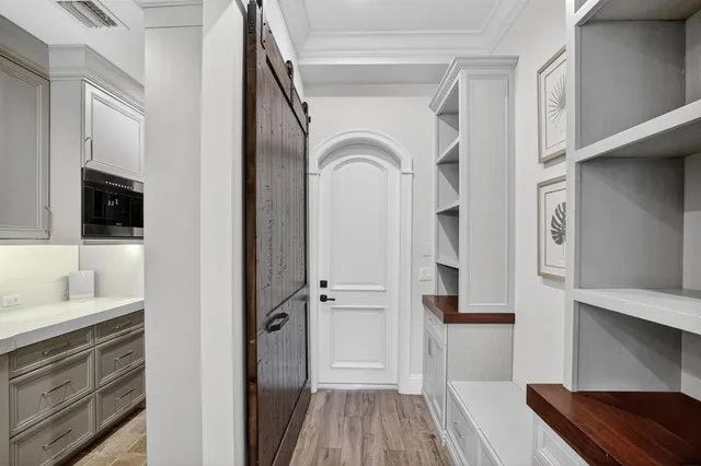 a view of a lake with houses