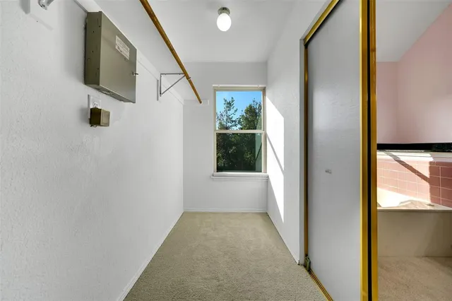a view of hallway with stairs
