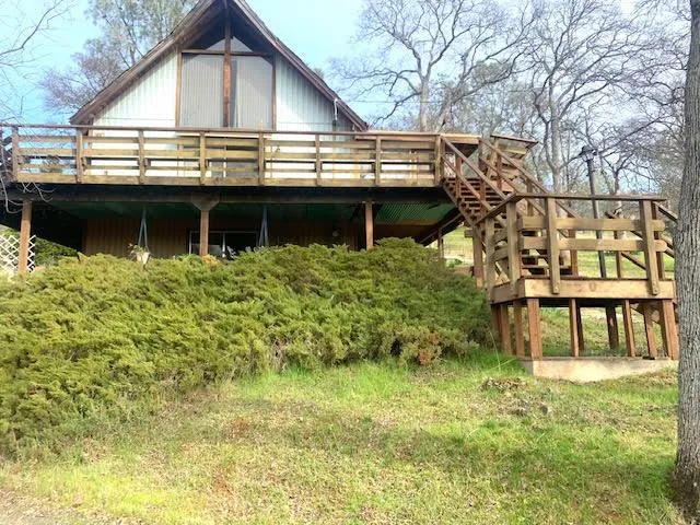 a view of a house with a balcony