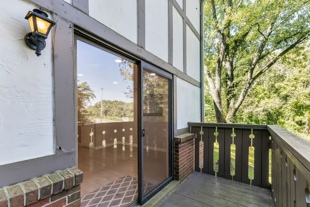 a view of a wooden fence