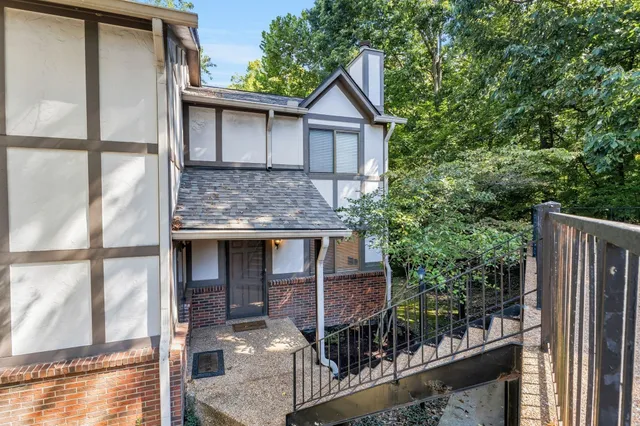 a view of backyard of house