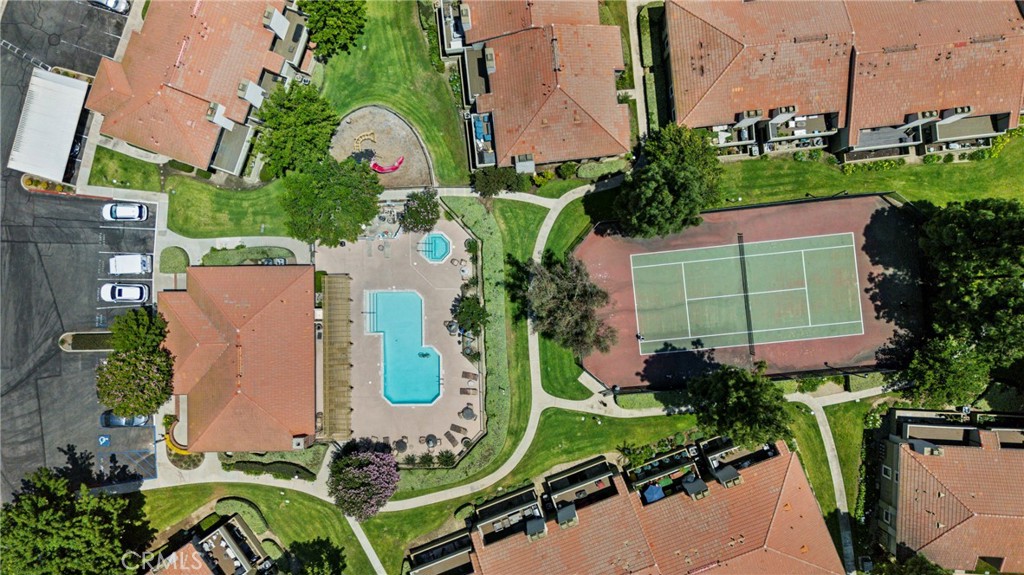 10151 Arrow Route, Unit 6 Rancho Cucamonga, CA 91730 - Photo 23 of 24 an aerial view of a house with a garden and plants