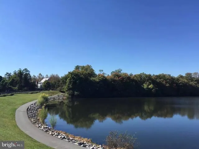 a view of a wooden floor with a lake