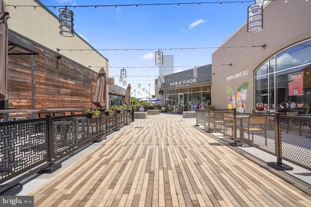 a view of steet with deck