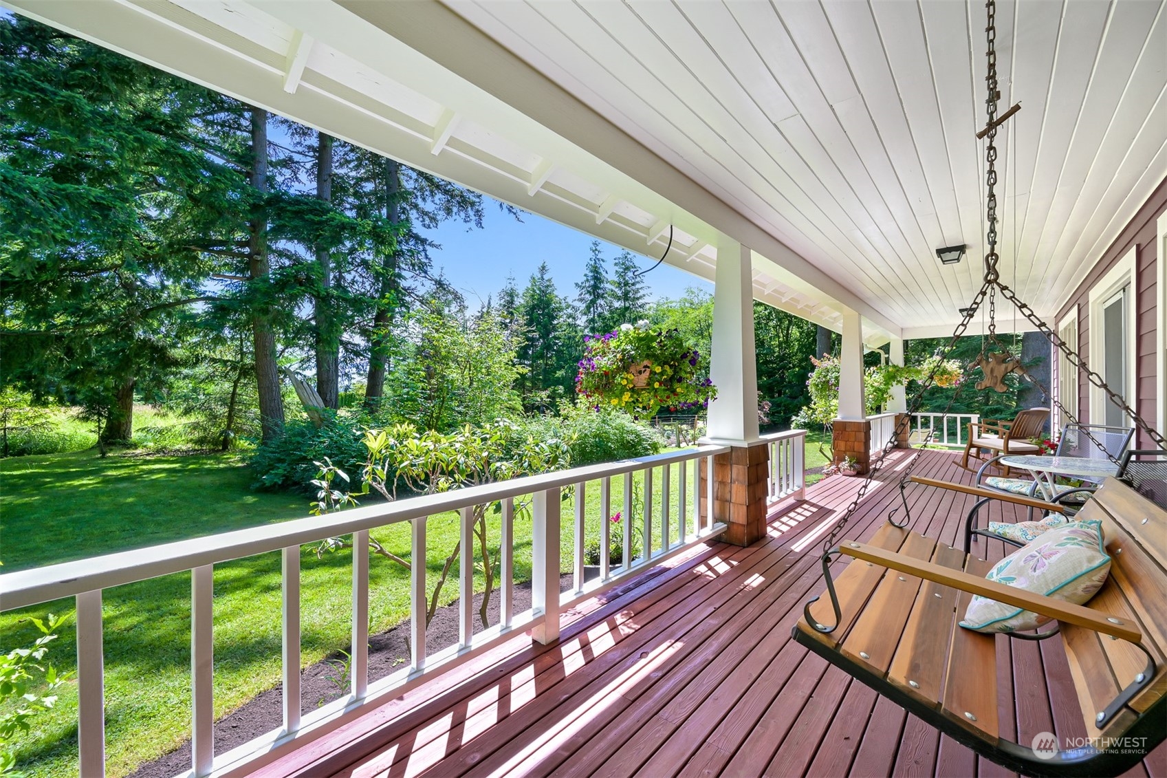 3030 Aldergrove Road Ferndale, WA 98248 - Photo 29 of 38 a view of balcony with furniture and garden