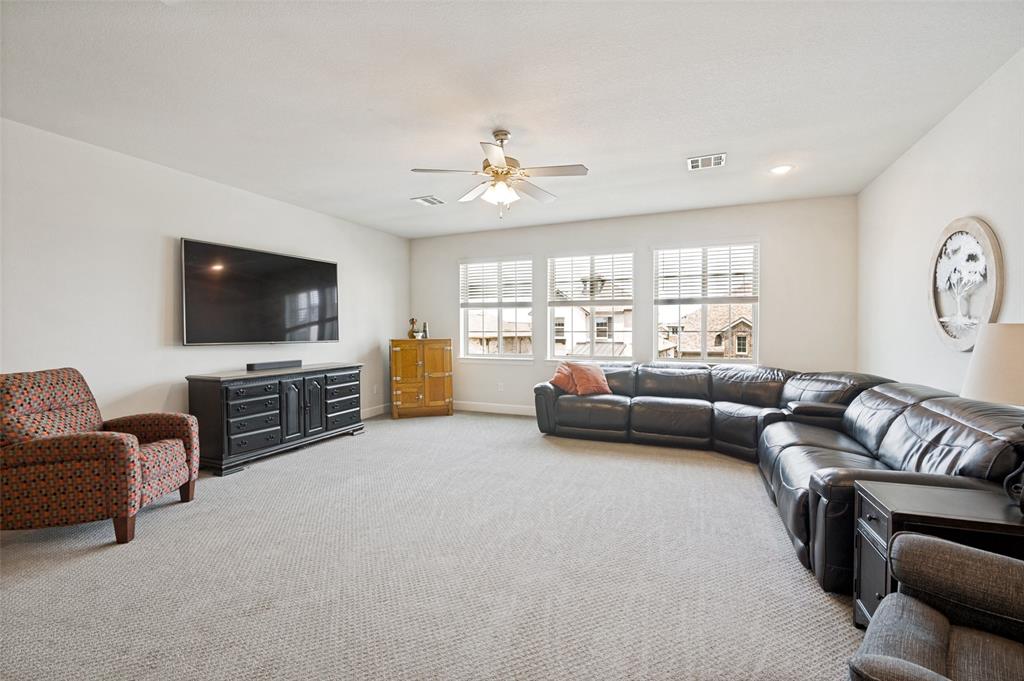 4724 Raspberry Spar Court Arlington, TX 76005 - Photo 27 of 40 a living room with furniture and a flat screen tv
