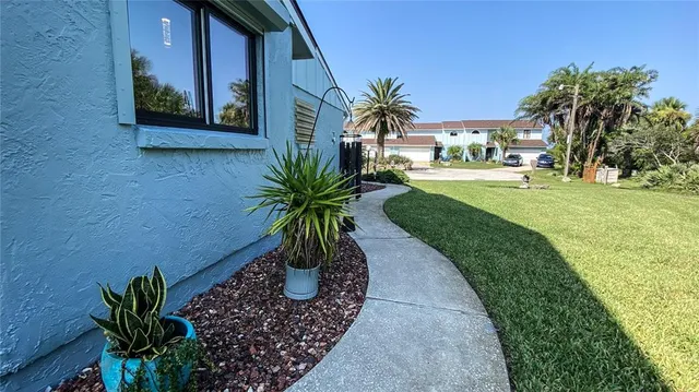 a backyard of a house