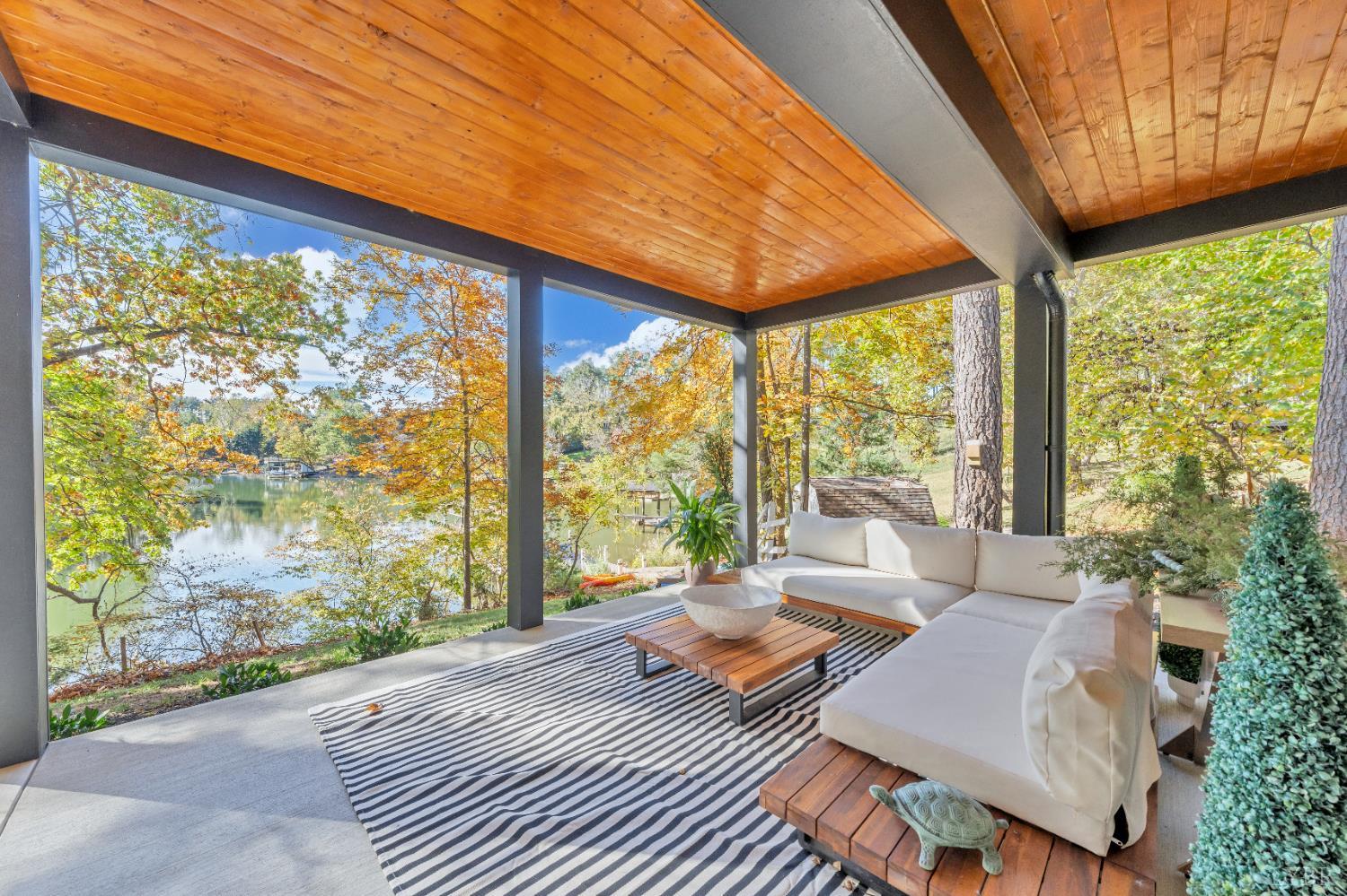 16358 Moneta Road Moneta, VA 24121 - Photo 70 of 78 Terrace level, covered entertaining space is perfect for a quiet retreat for your guest and family!