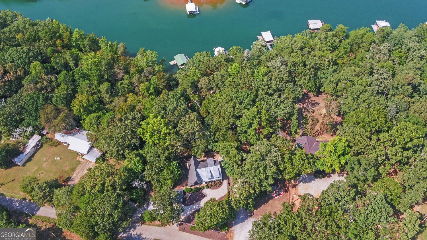 1047 Tranquility Lane Hartwell, GA 30643 - Photo 45 of 60 an aerial view of a house with a yard