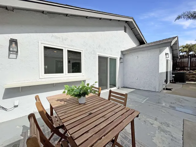 a view of outdoor space with seating area