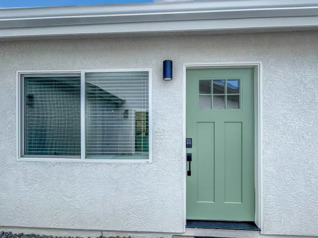 a view of front door