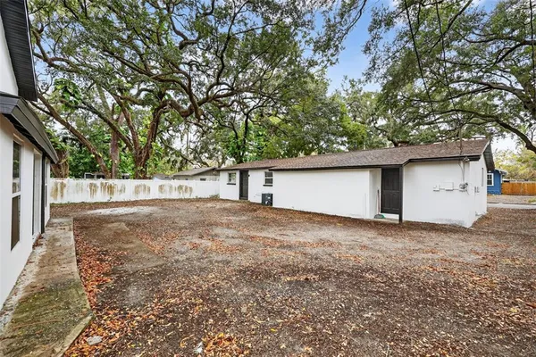 a backyard of a house