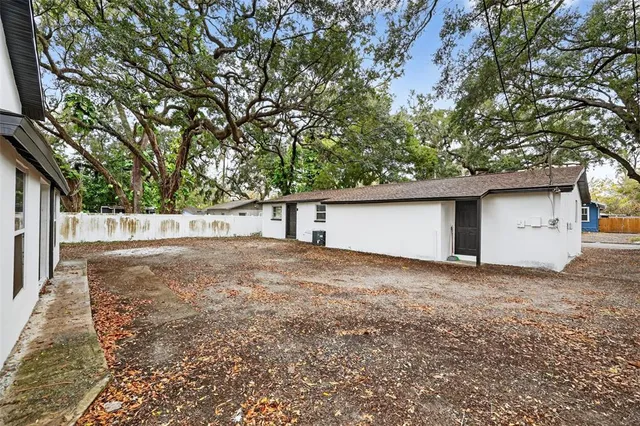 a backyard of a house