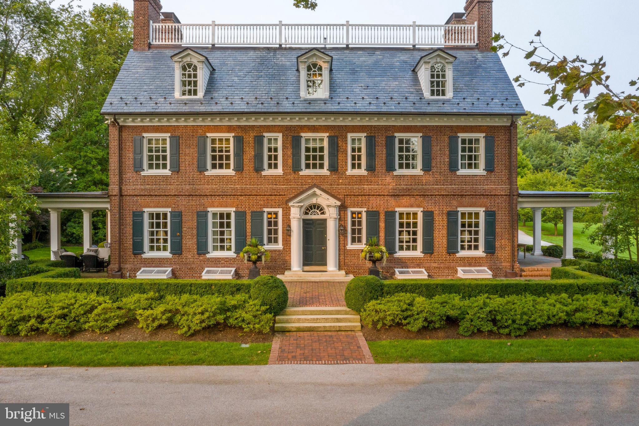 375 North Spring Mill Road Villanova, PA 19085 - Photo 4 of 72 Exterior with 2 covered side porches