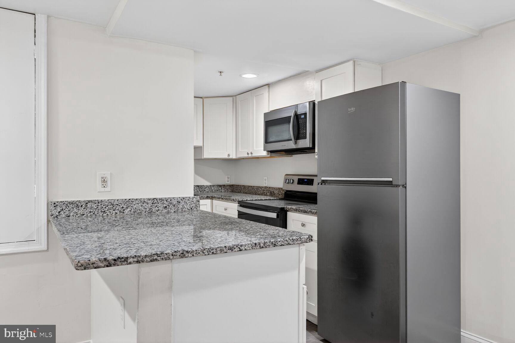113 15th Street Southeast Washington, DC 20003 - Photo 18 of 27 a kitchen with stainless steel appliances granite countertop a refrigerator a stove a sink and a microwave