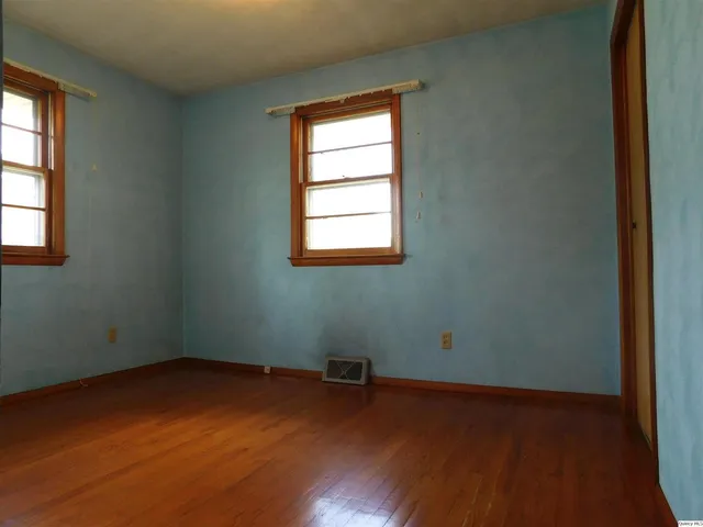 an empty room with a window