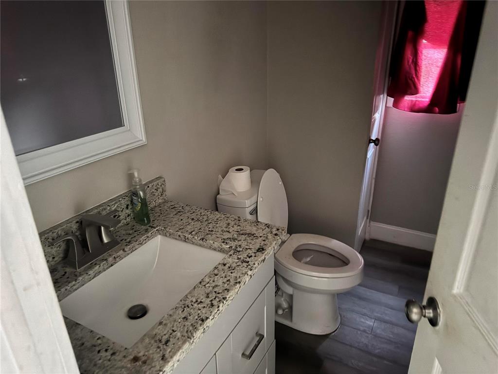 3402 Pearson Road Valrico, FL 33596 - Photo 10 of 24 a bathroom with a sink toilet and wooden floor