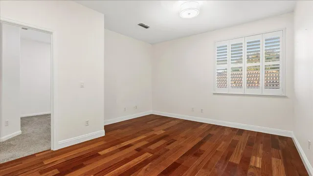 a view of a room with an empty space