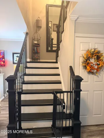 a room with furniture and a chandelier