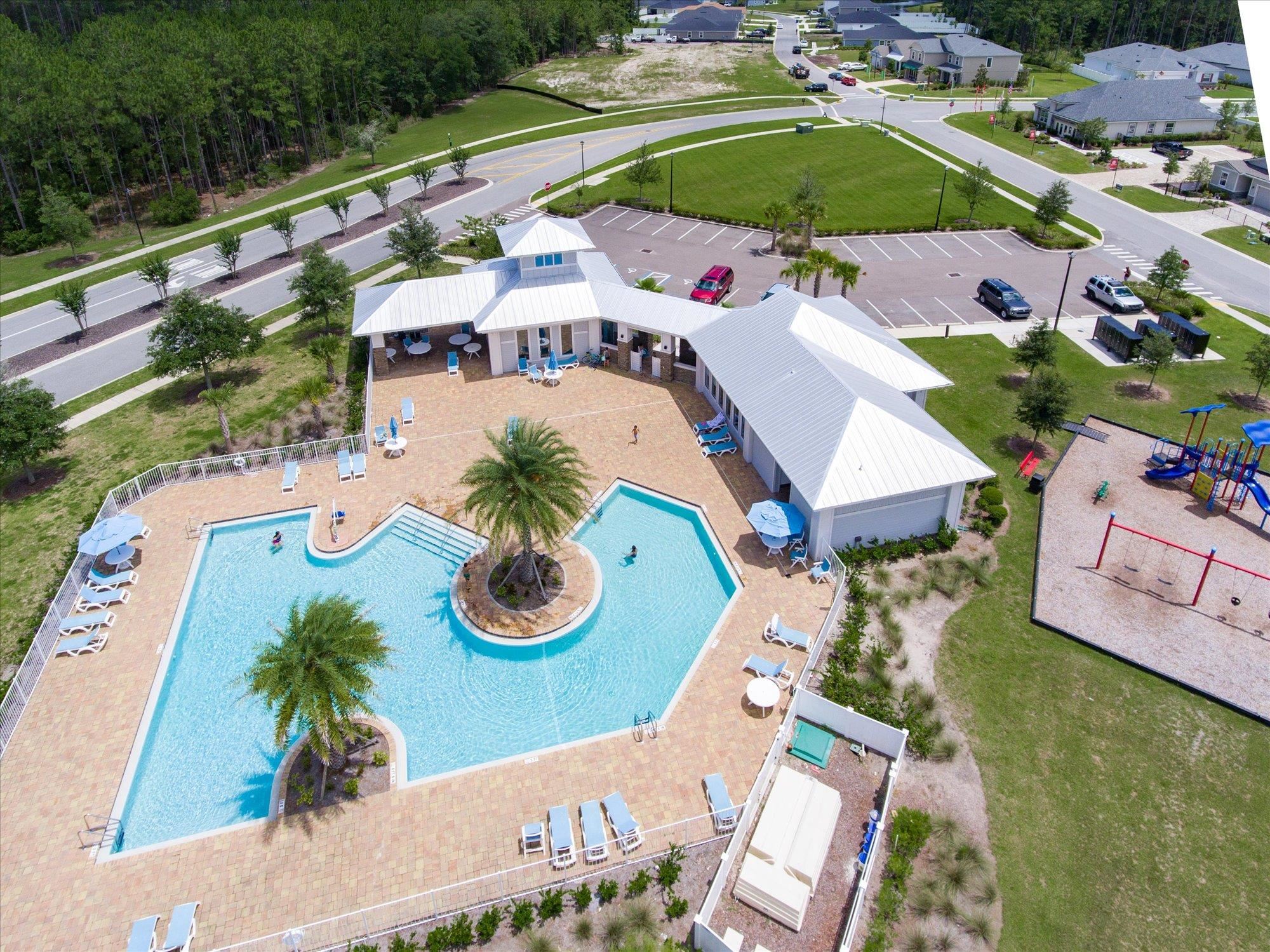 70 Quartz Place St. Augustine, FL 32086 - Photo 71 of 78 an aerial view of a house with garden space and swimming pool