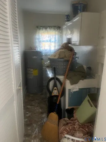 a empty room with a window