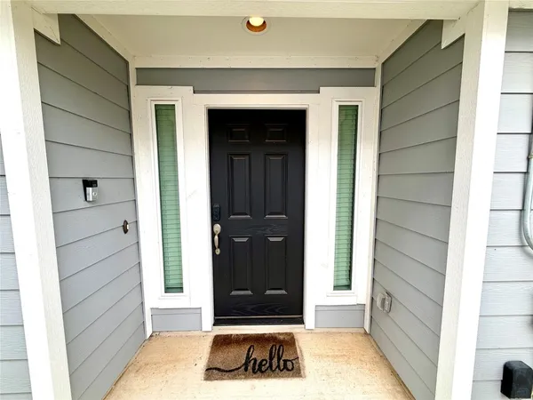 a view of a entryway door of the house