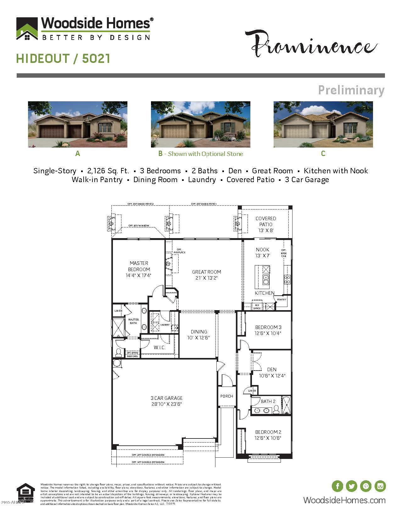 1420 East Pedro Road Phoenix, AZ 85042 - Photo 10 of 15 Hideout Plan