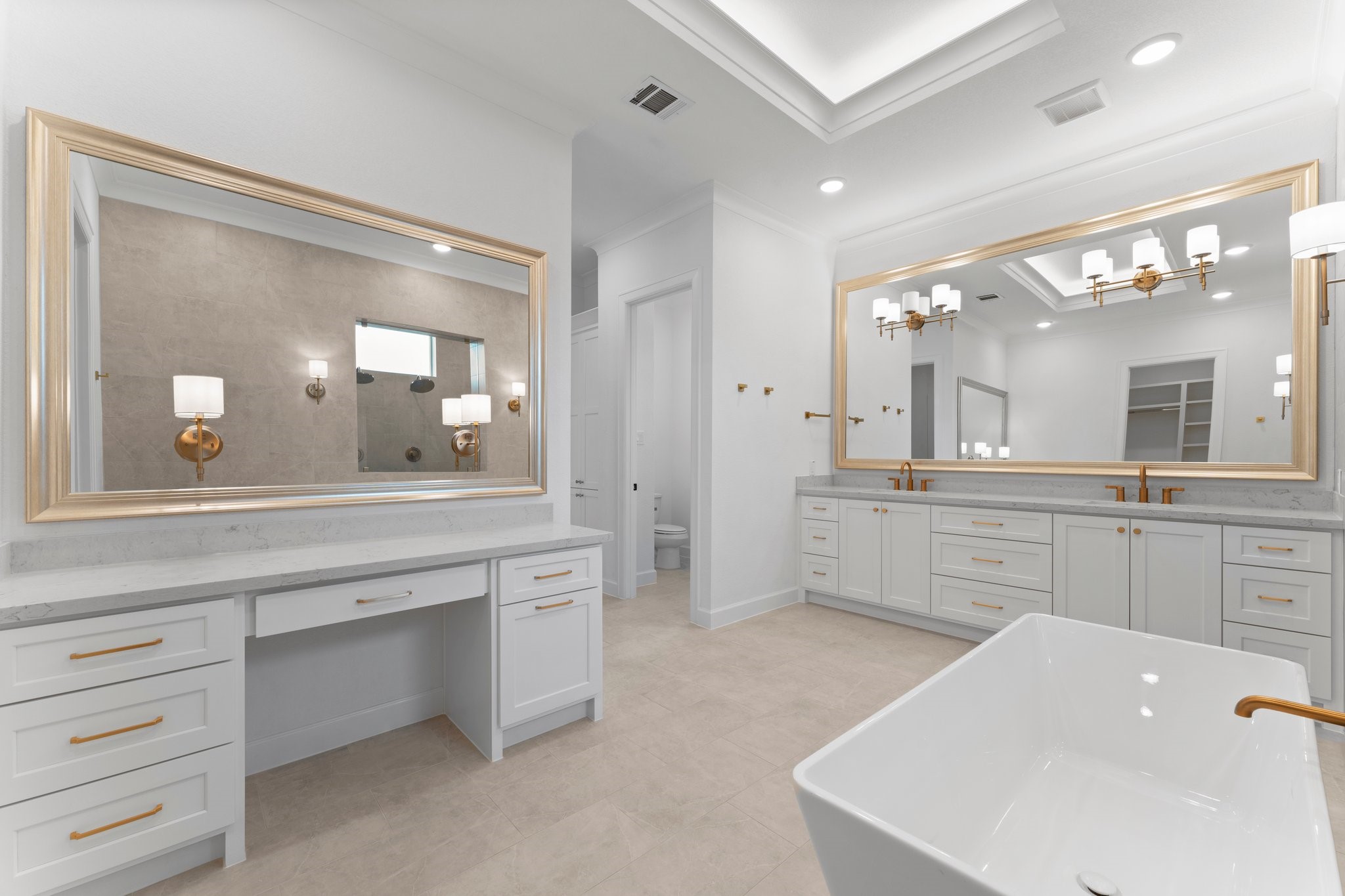 24807 Pacific Dunes Lane Spring, TX 77389 - Photo 20 of 50 a spacious bathroom with a double vanity sink mirror and