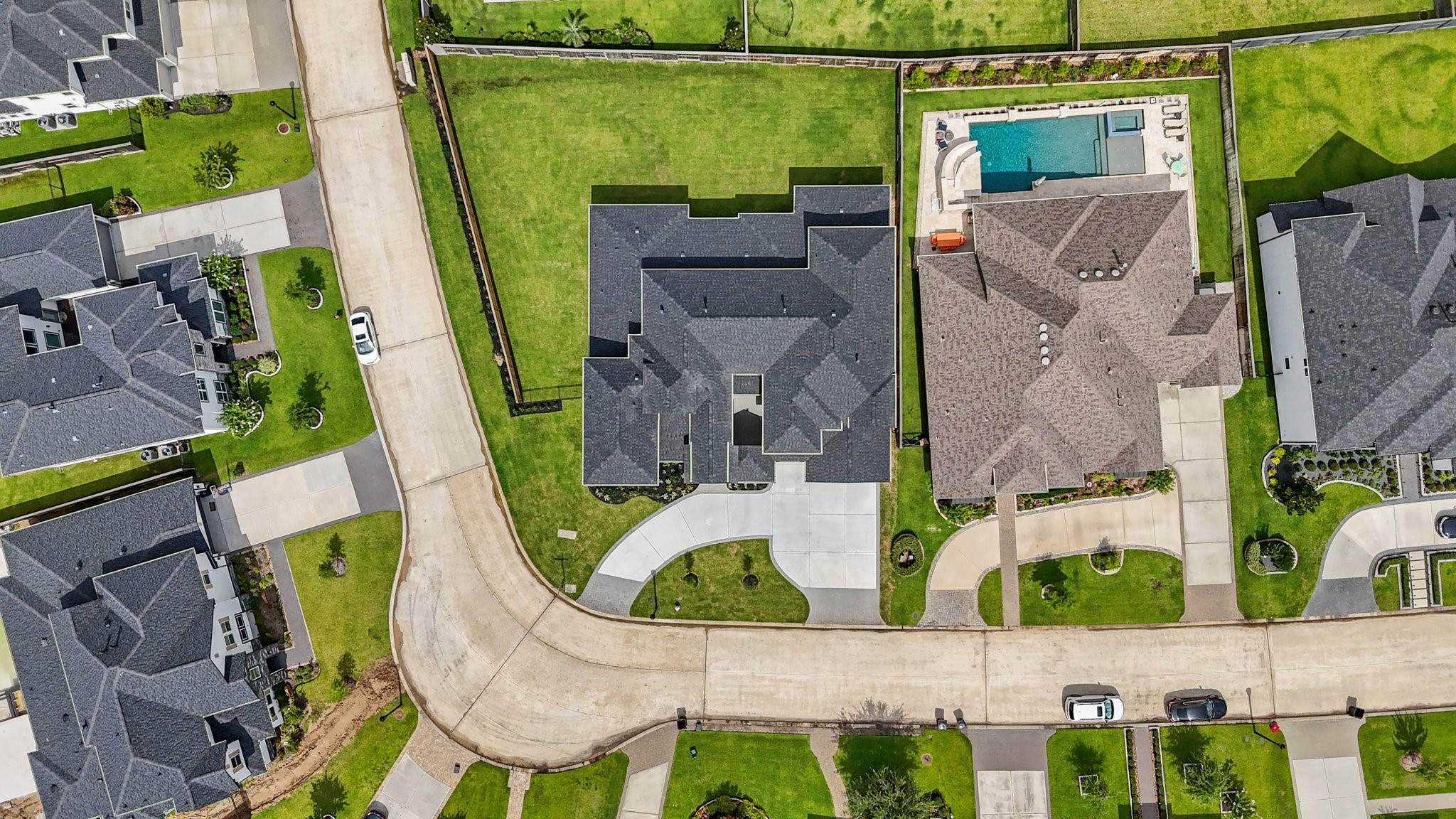 24807 Pacific Dunes Lane Spring, TX 77389 - Photo 45 of 50 an aerial view of a house with swimming pool