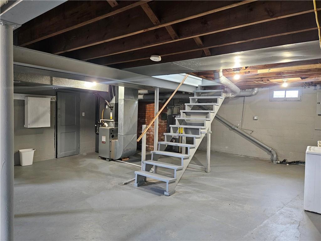 485 Harvey Road Foxburg, PA 16036 - Photo 23 of 25 a view of an empty room with wooden roof and stairs