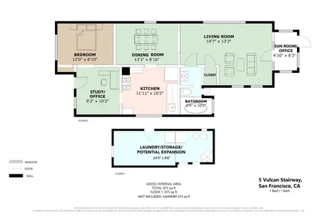 $1,120,000 | 5 Vulcan Stairway, San Francisco, CA 94114