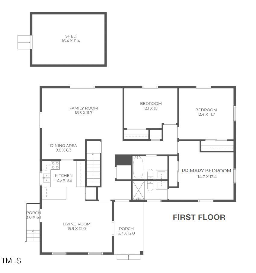 227 Knox Circle Durham, NC 27701 - Photo 47 of 48 First Floor