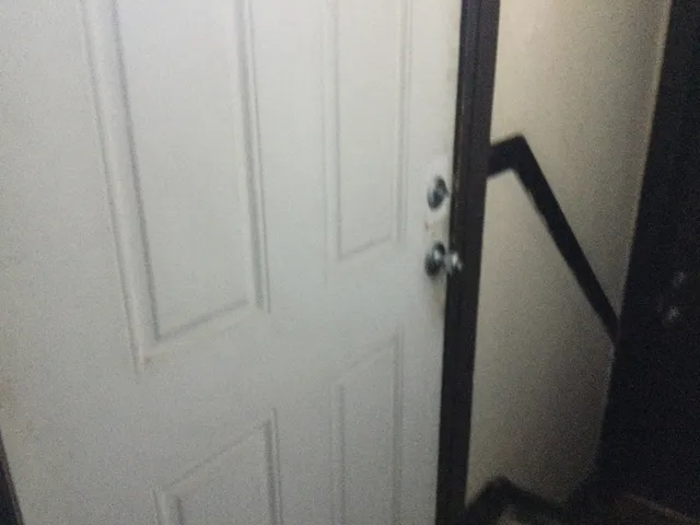 a view of hallway with shower