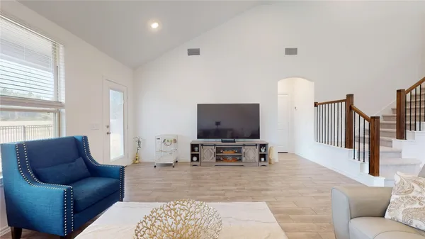 a room with furniture and toys