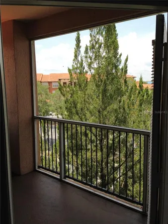 a view of a balcony