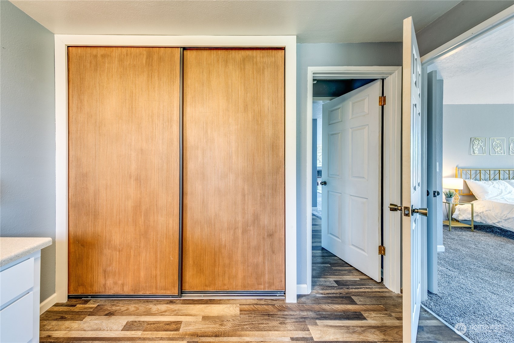 4751 Southeast Horstman Road Port Orchard, WA 98366 - Photo 22 of 40 a view of a livingroom with bathroom and front door