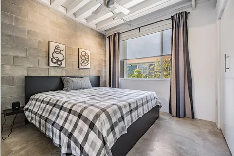 a view of a hallway with workspace